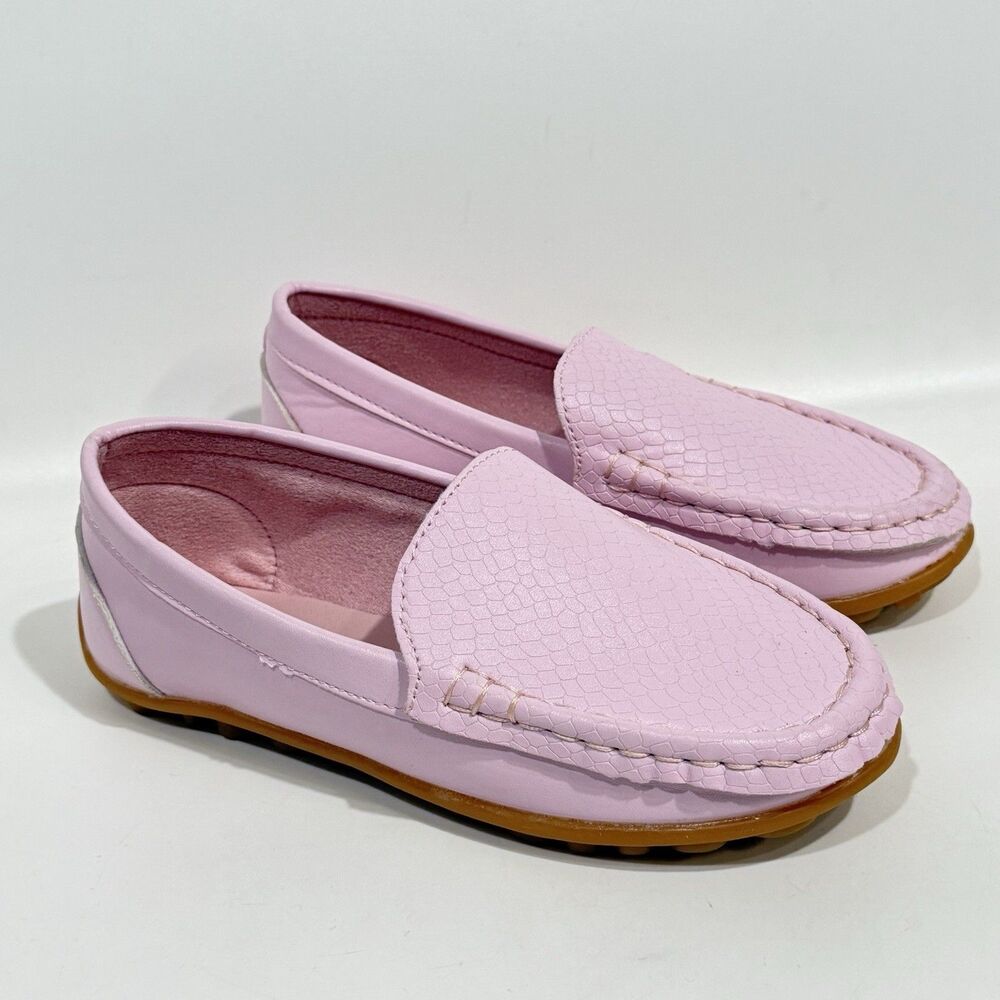 Girls Boys Loafers Slip On Flats Kids Comfort Party Lightweight Moccasins Sz 3.5